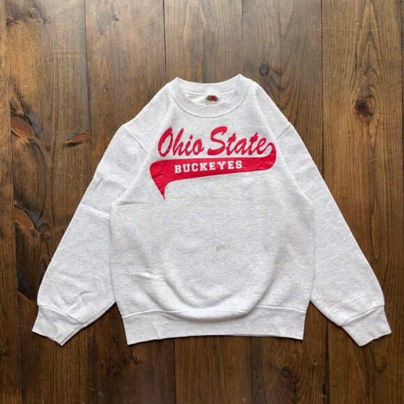 Vintage 1990s Ohio State Buckeyes Crewneck Sweatshirt, Football NCAA Shirt Tee - Picture 1 of 2